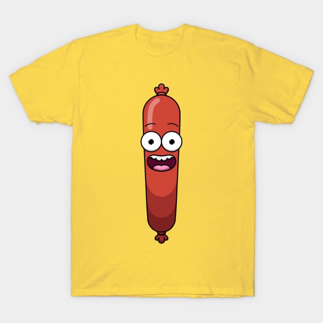 Happy Sausage T-Shirt by TheMaskedTooner